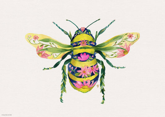Spring Bee Archival A4 Print