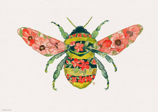 Summer Bee Archival A4 Print